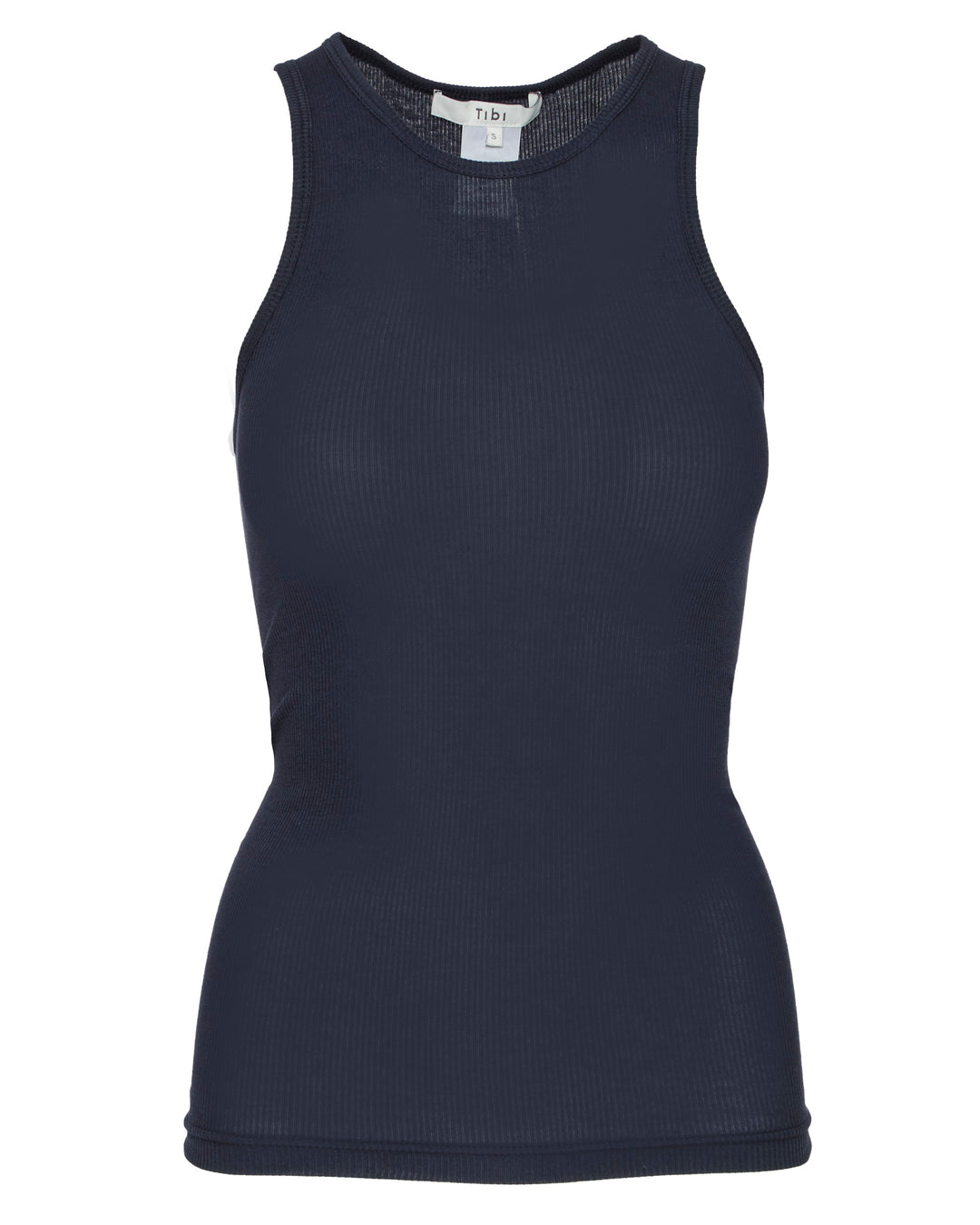 TIBI Circular Fine Rib T Tank