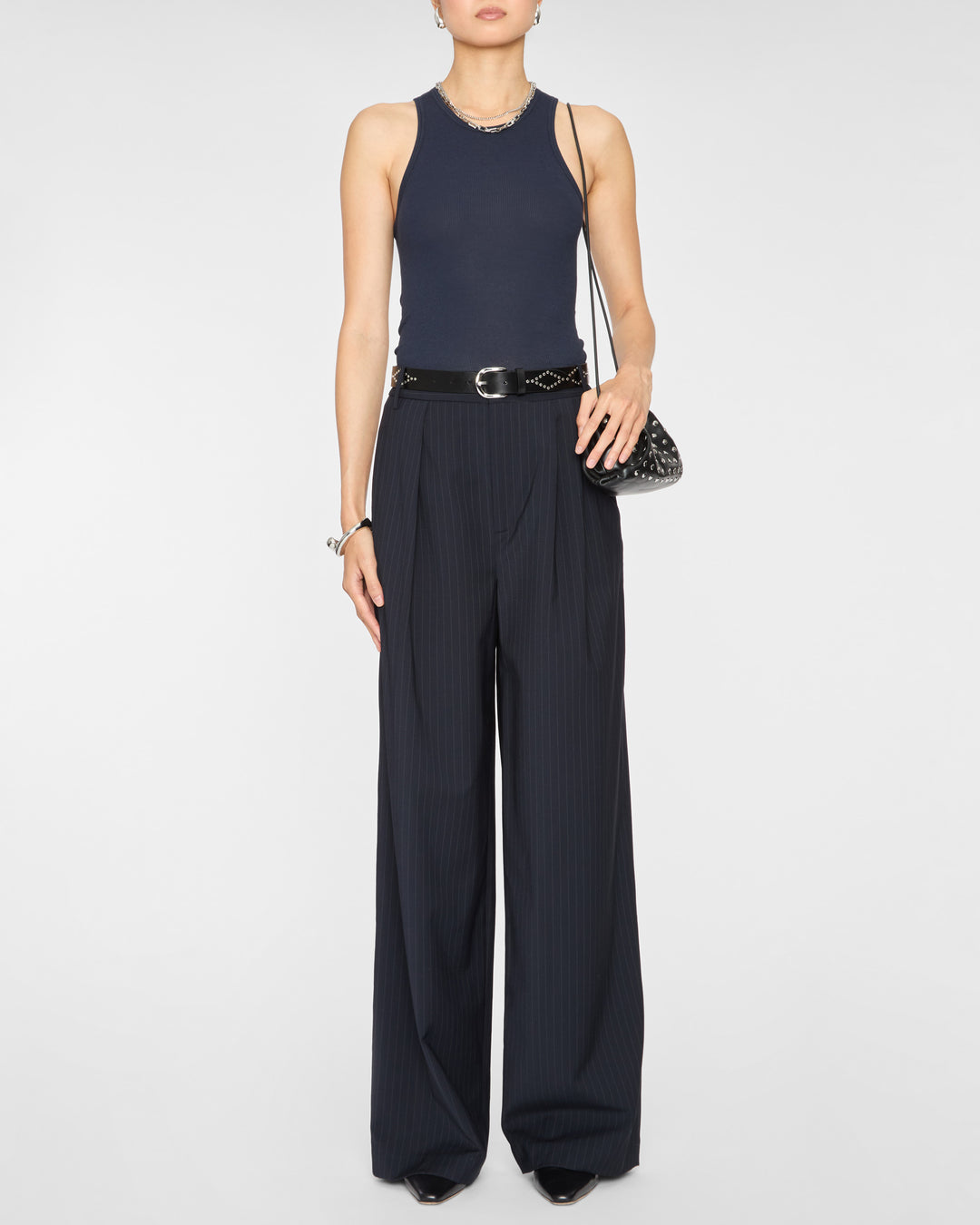 TIBI Circular Fine Rib T Tank