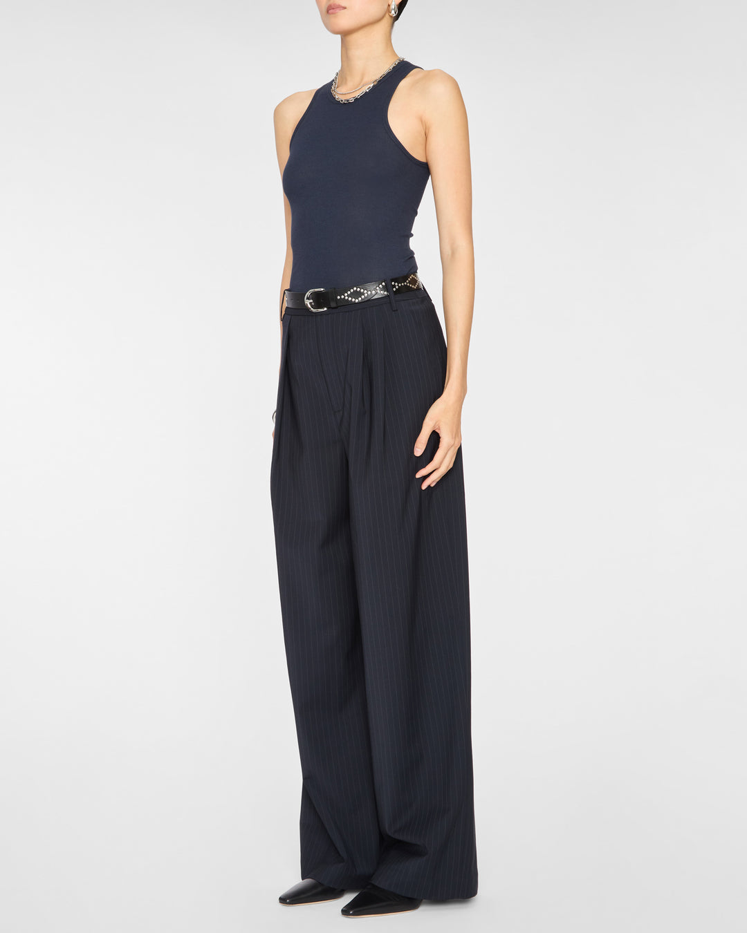 TIBI Circular Fine Rib T Tank