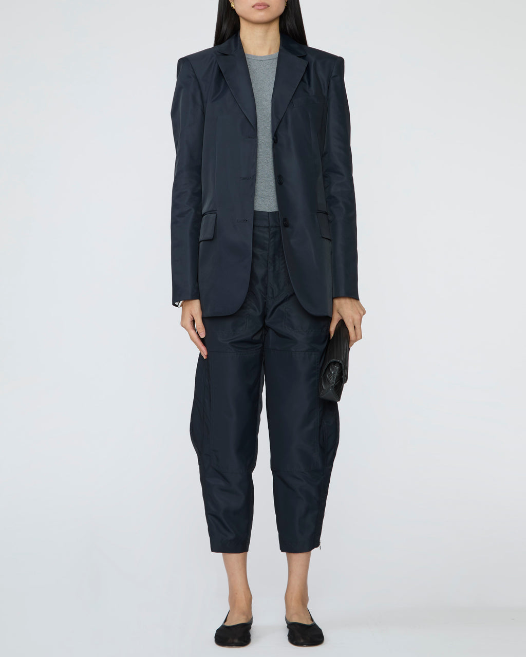 TIBI Eco Nylon Max Blazer