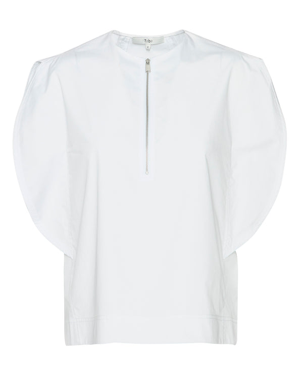 TIBI Eco Poplin Balloon Origami Top