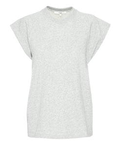 Light Weight Sweatshirting Sleeveless Easy Top in Heather Grey