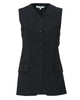 TIBI Recycled Tropical Wool Vest with Blousant Back