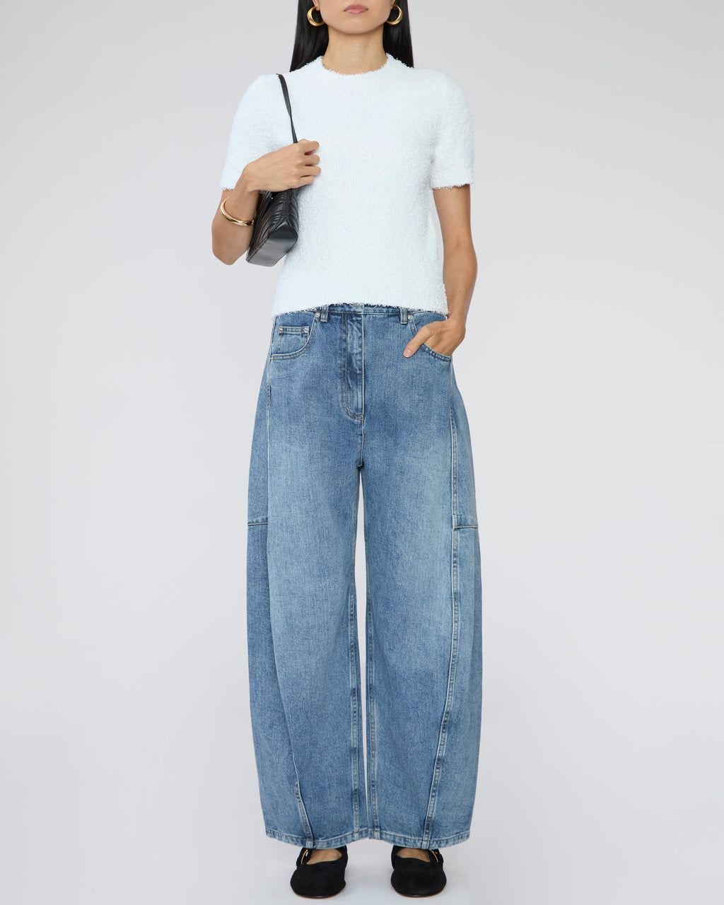 TIBI Serviette Baby T in White