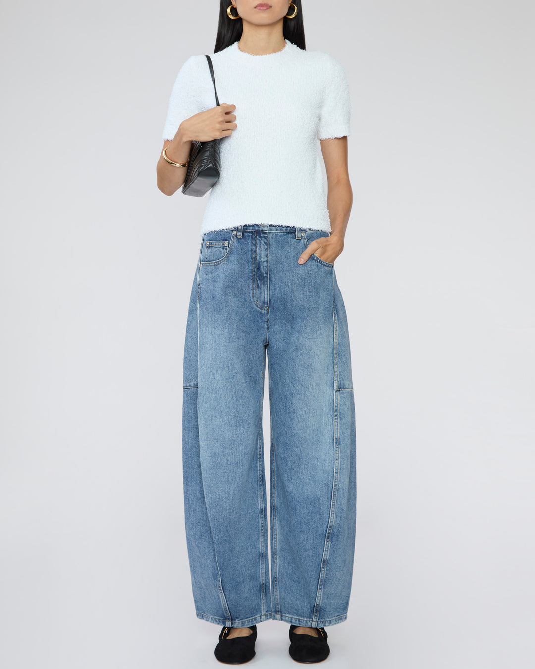 TIBI Serviette Baby T in White