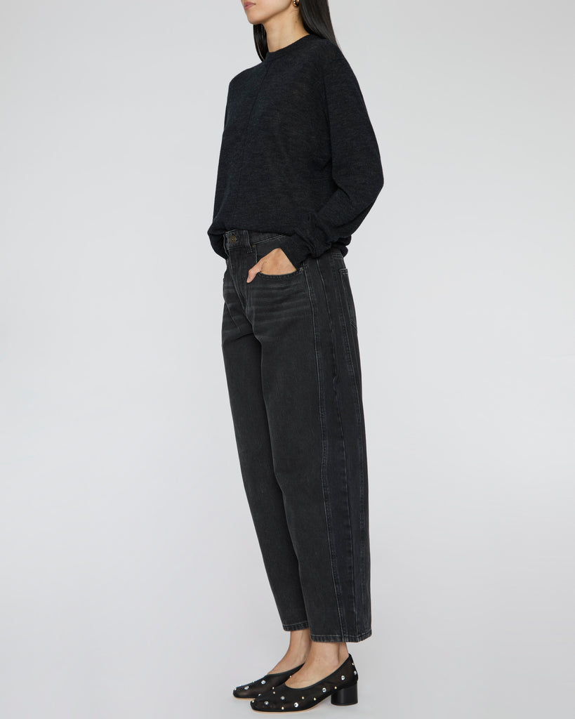 TIBI Skinlike Mercerized Wool Crewneck Pullover