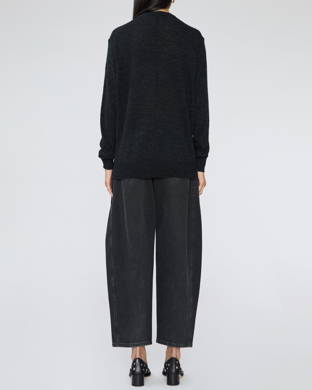TIBI Skinlike Mercerized Wool Crewneck Pullover