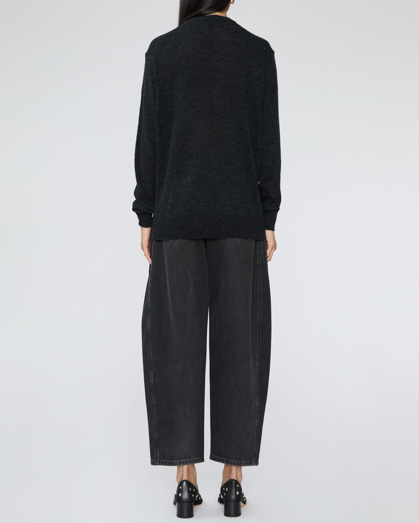 TIBI Skinlike Mercerized Wool Crewneck Pullover
