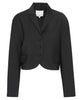 Tropical Wool Cropped Bomber Blazer