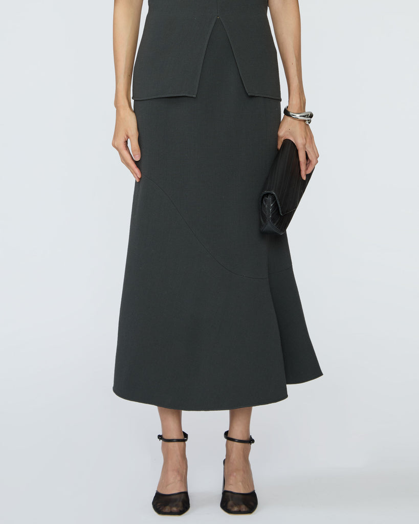 TIBI Wool Crepe Marte Fluid Skirt