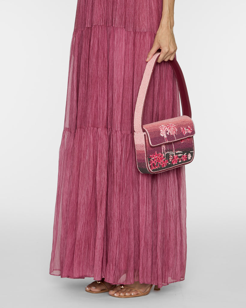 STAUD Tommy Beaded Bag in California Clouds