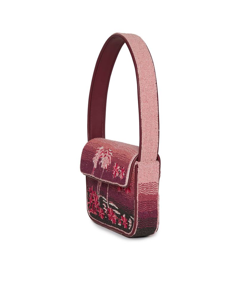 STAUD Tommy Beaded Bag in California Clouds