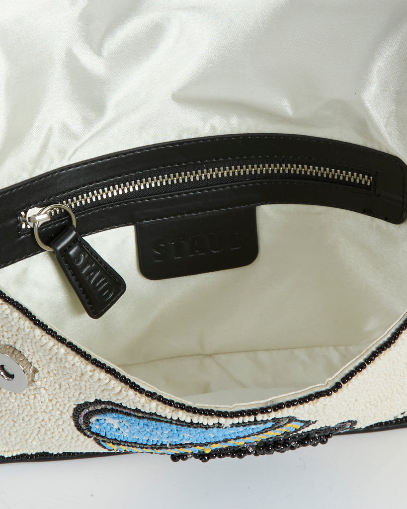 STAUD Tommy Beaded Bag in Caviar Dreams