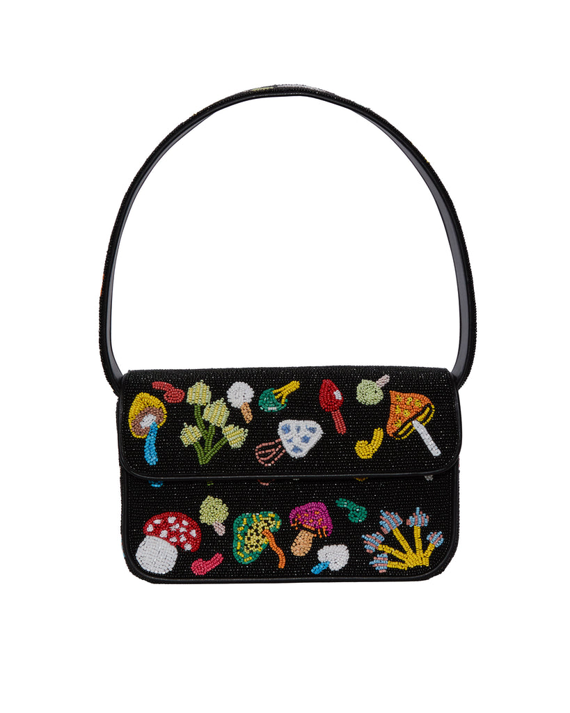 STAUD Tommy Beaded Bag in Shroomscape