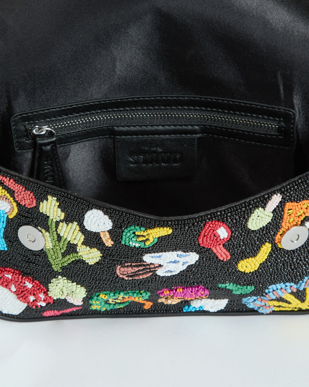 STAUD Tommy Beaded Bag in Shroomscape