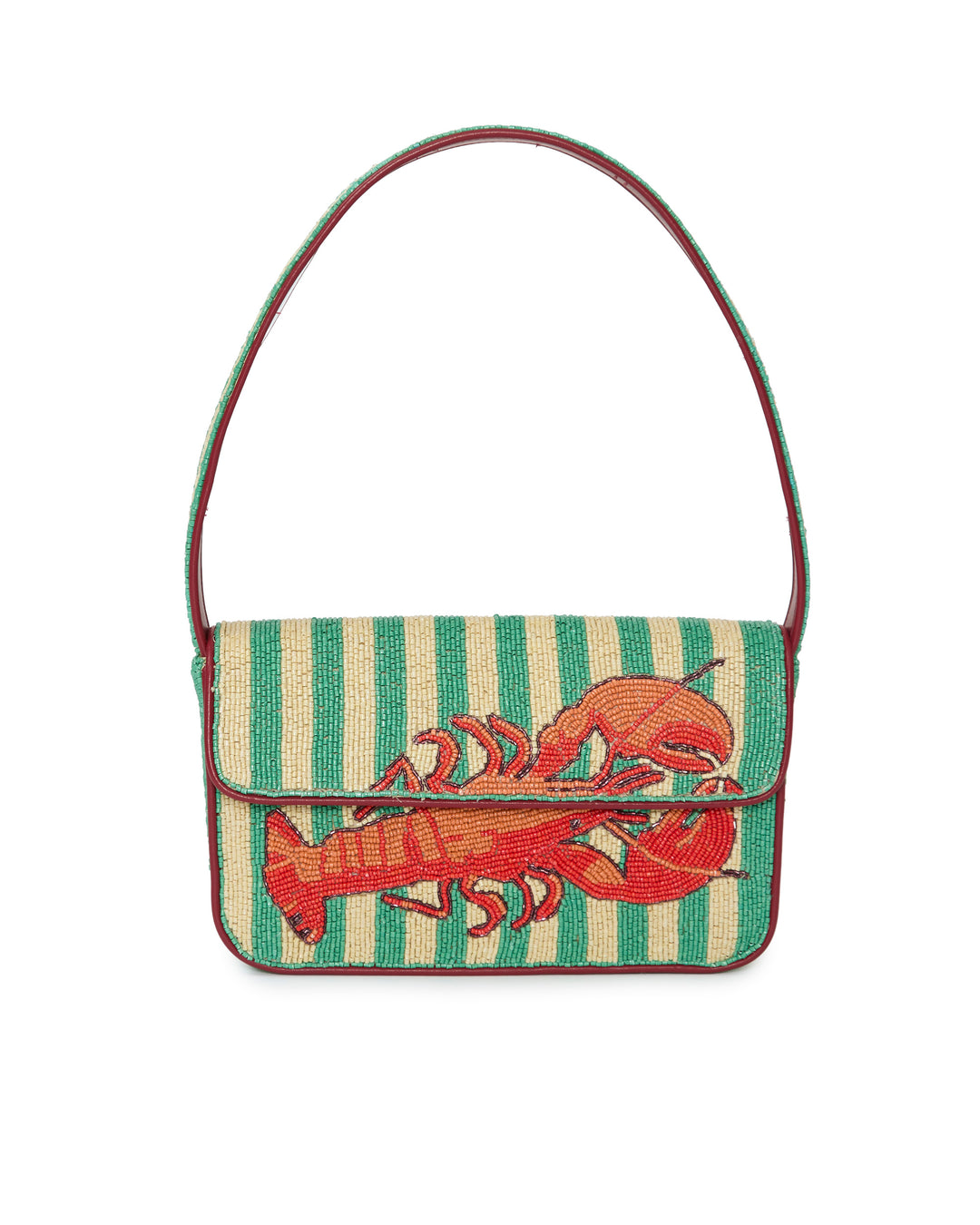 STAUD Tommy Beaded Bag in Summer Lobster