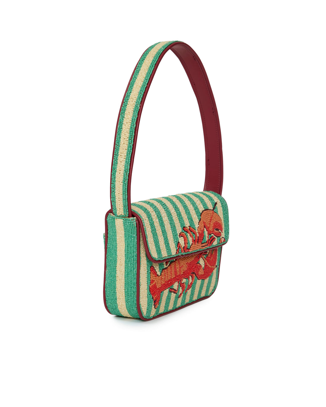 STAUD Tommy Beaded Bag in Summer Lobster
