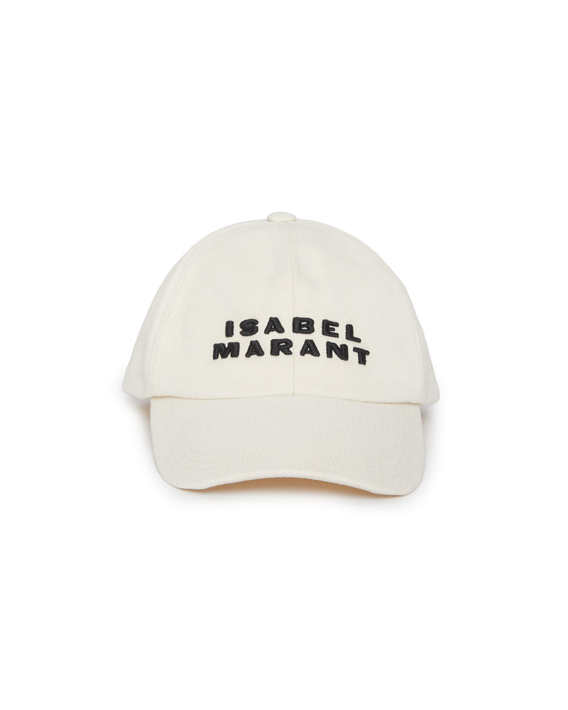Tyron Logo Canvas Hat in Ecru/Black