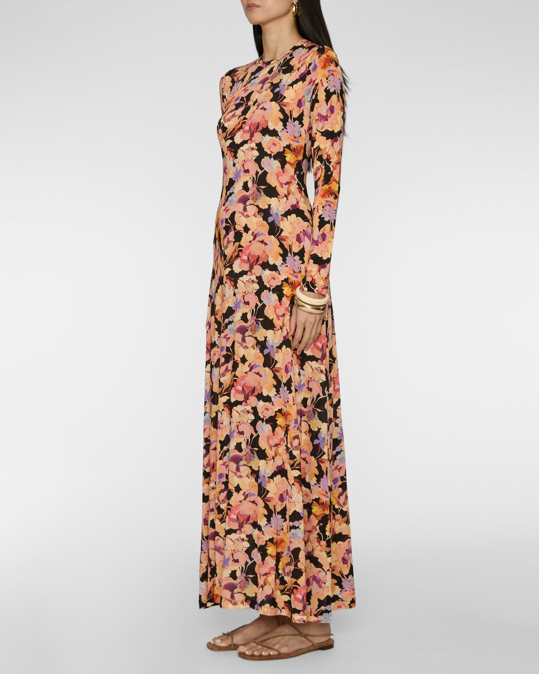 ULLA JOHNSON Amari Long Sleeve Jersey Dress