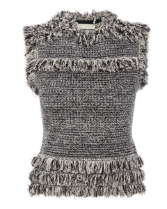 Kassi Knit Tweed Sleeveless Top