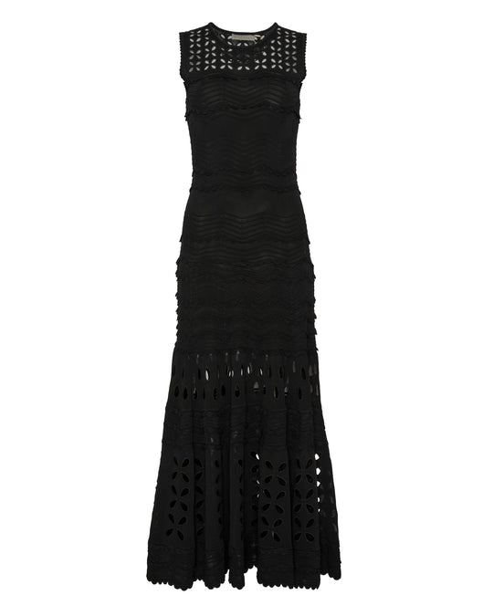 ULLA JOHNSON Lakshmi Eyelet Knit Dress