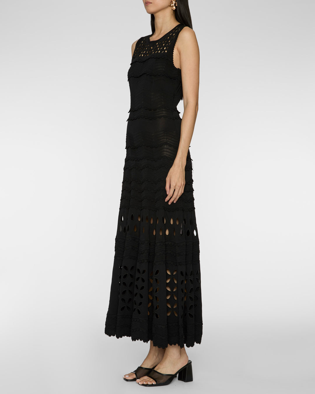 ULLA JOHNSON Lakshmi Eyelet Knit Dress