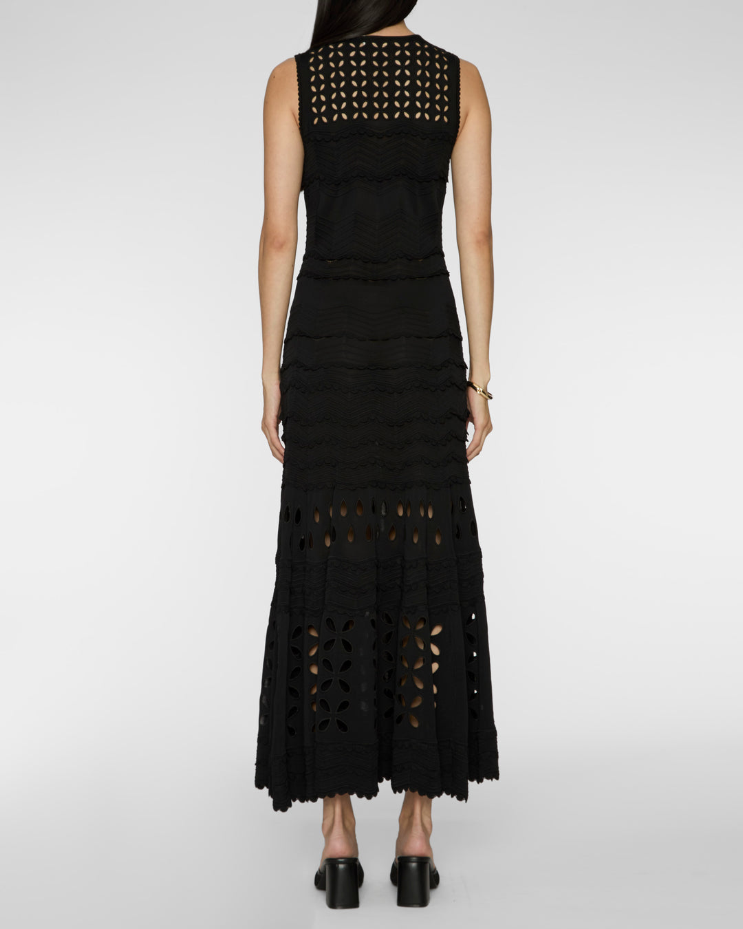 ULLA JOHNSON Lakshmi Eyelet Knit Dress