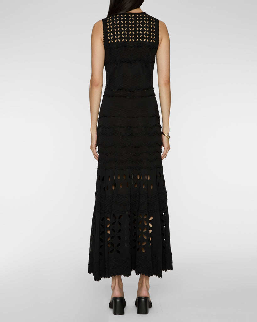 ULLA JOHNSON Lakshmi Eyelet Knit Dress