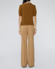 Liv Embroidered Cashmere Short Sleeve Knit in Umber
