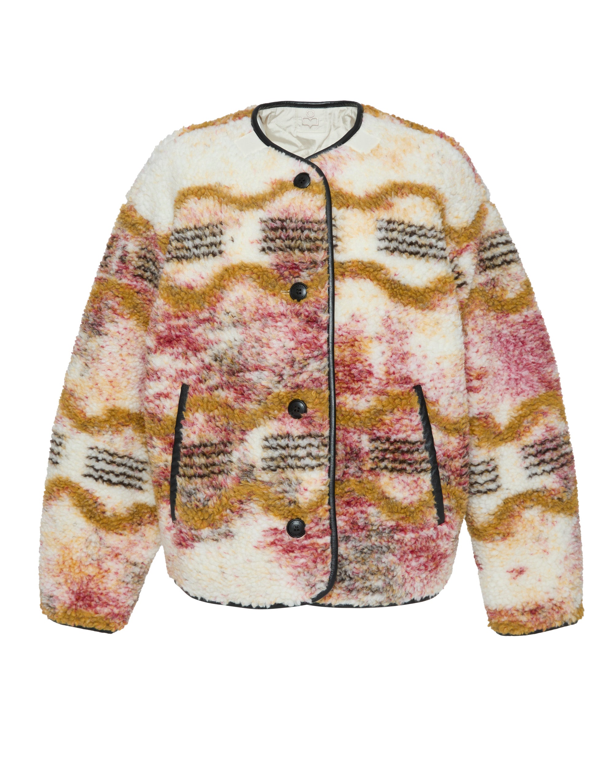 ISABEL MARANT ETOILE Umala Reversible Fleece in Ecru/Ochre