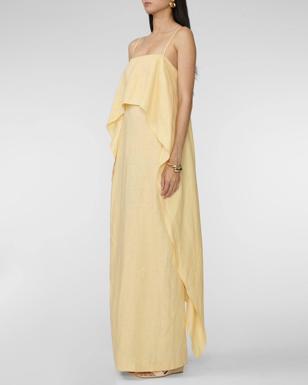 STAUD Valencia Linen Dress