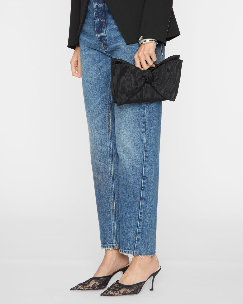 LOEFFLER RANDALL Valerie Bow Clutch in Black