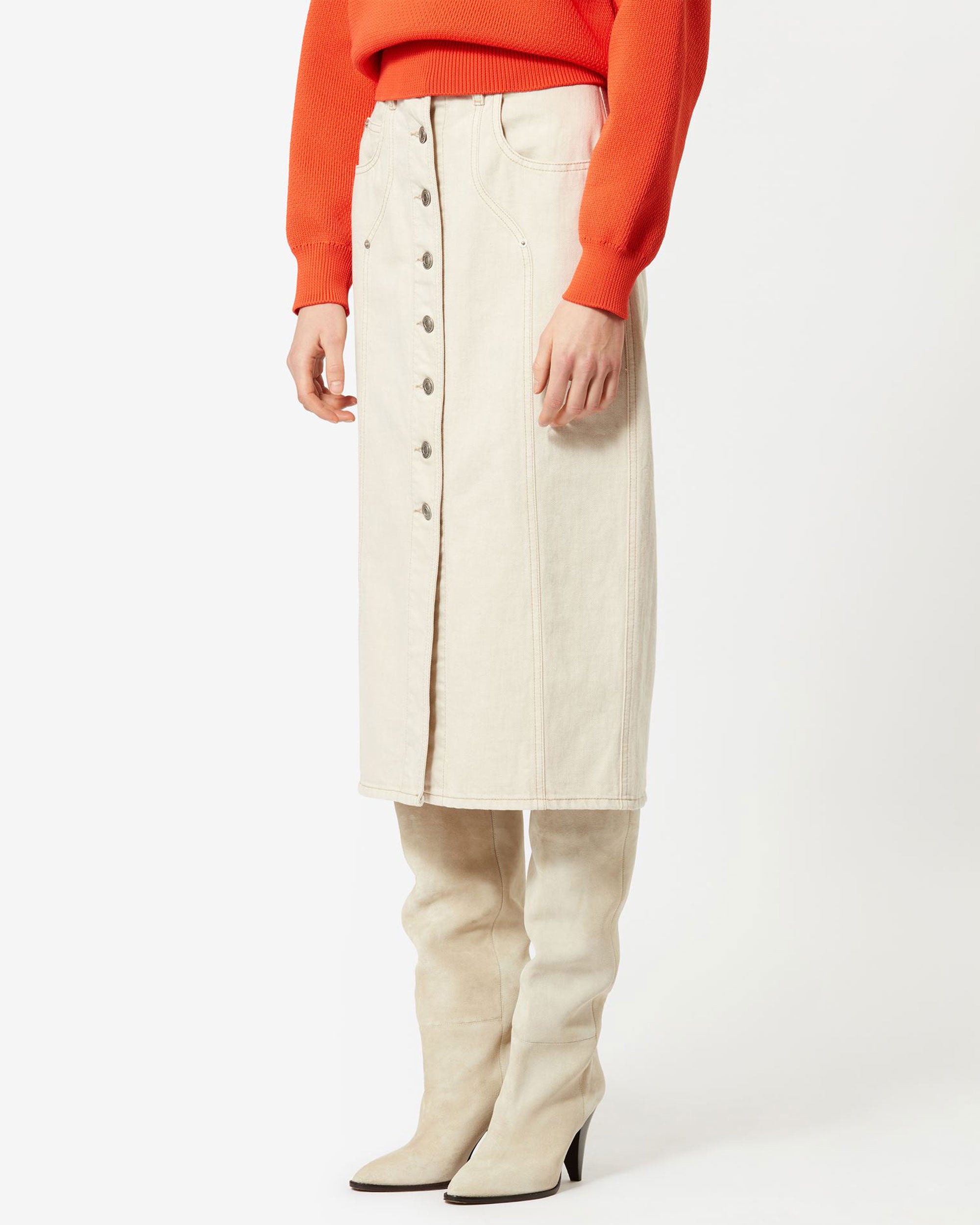 ISABEL MARANT ETOILE Vandy Skirt in Ecru– Capsule Shop