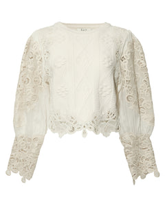 Vania Lace Combo Sleeve Sweater