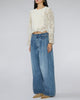SEA Vania Lace Combo Sleeve Sweater
