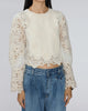 SEA Vania Lace Combo Sleeve Sweater