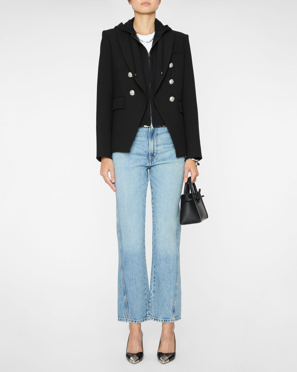 VERONICA BEARD Hoodie Dickey in Black