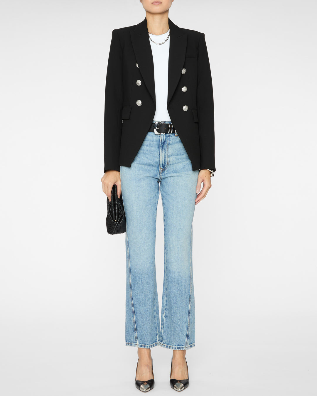 VERONICA BEARD Miller Dickey Jacket in Black/Silver