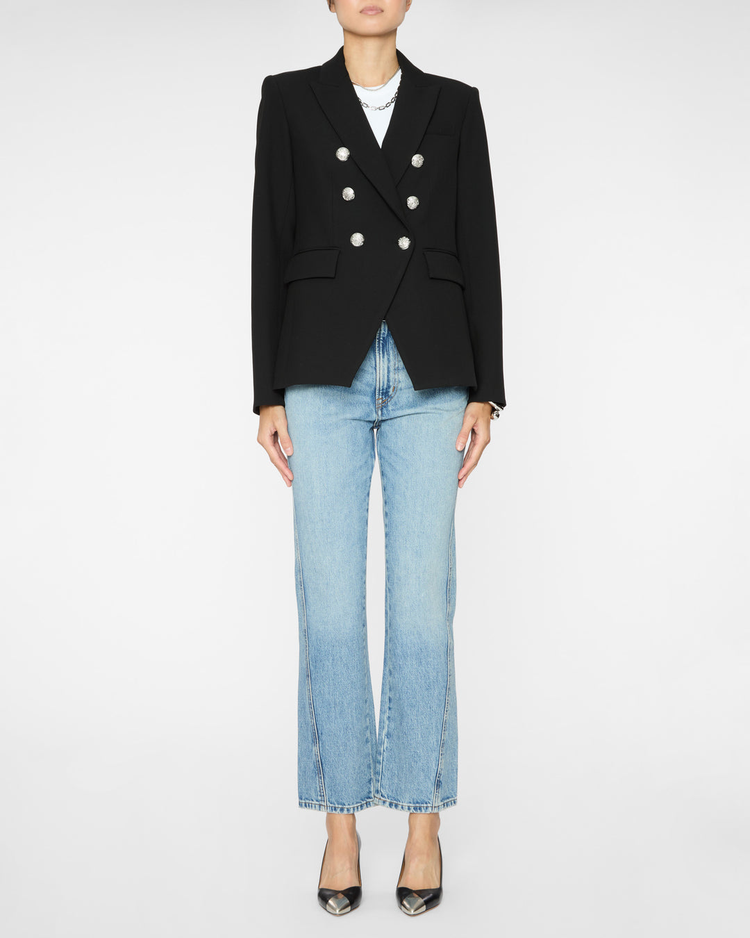 VERONICA BEARD Miller Dickey Jacket in Black/Silver