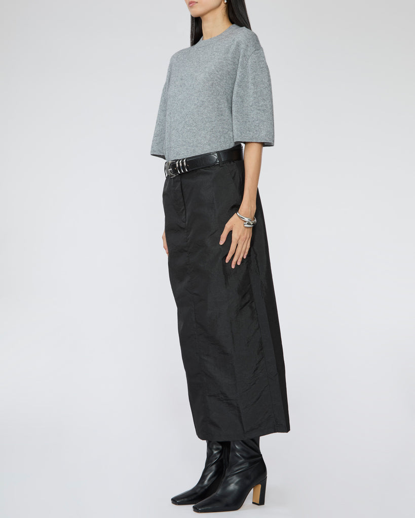TIBI Washable Cashmere Oversized Easy T in Heather Grey