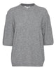 Washable Cashmere Oversized Easy T in Heather Grey