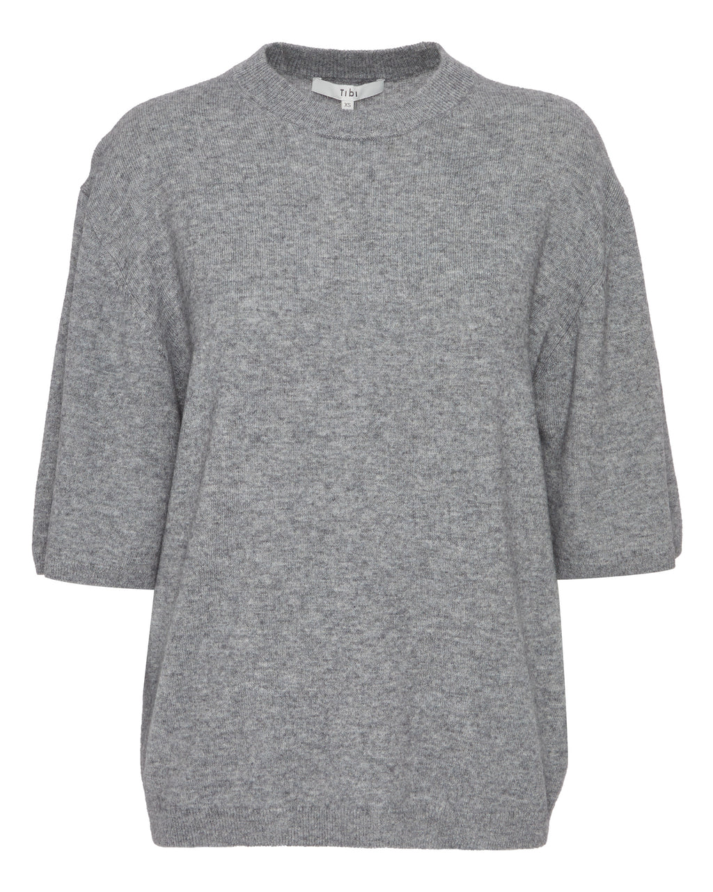 Washable Cashmere Oversized Easy T in Heather Grey