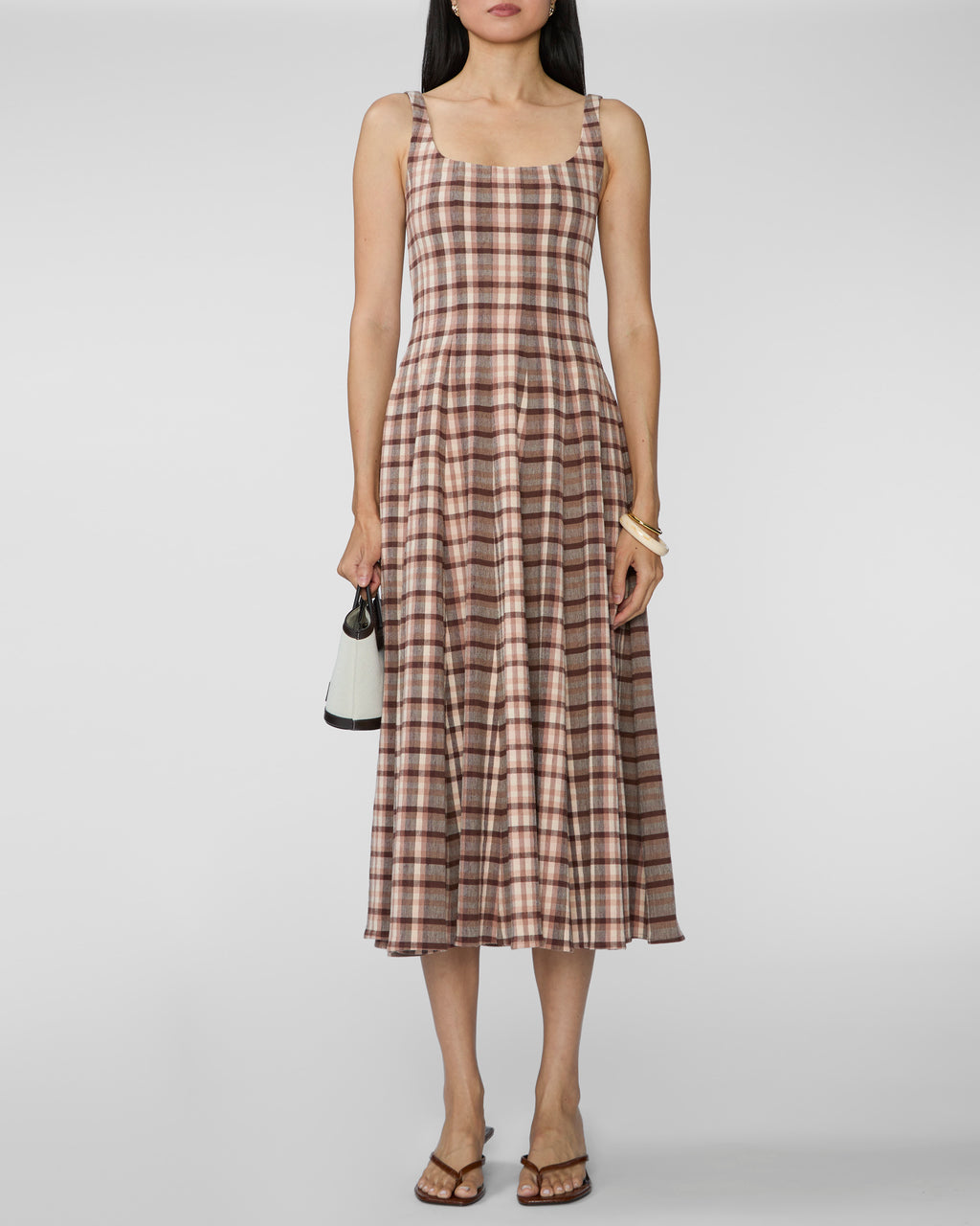 STAUD Wells Dress in Tuscany Plaid – Capsule Shop
