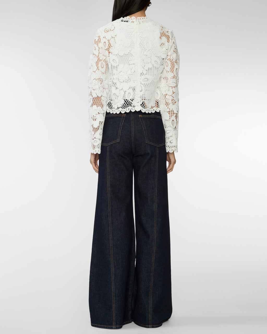 SELF PORTRAIT White Crochet Lace Top
