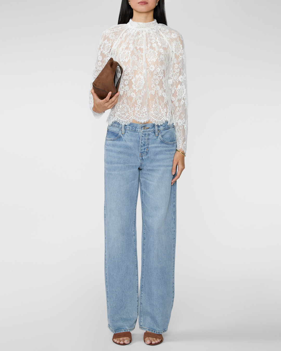 SELF PORTRAIT White Lace Blouse