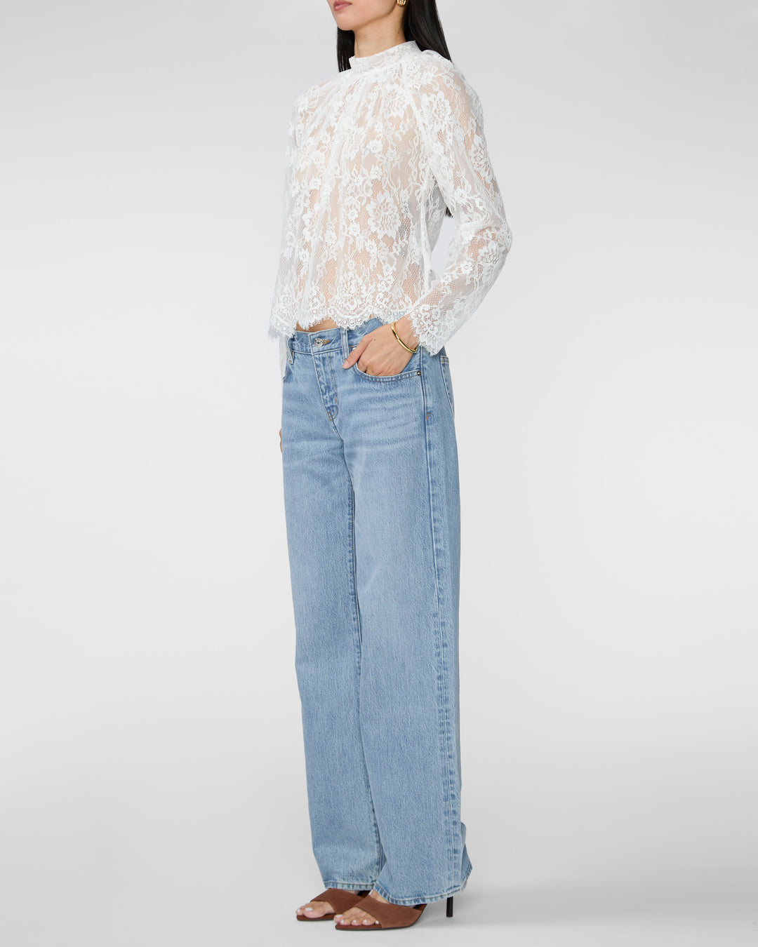 SELF PORTRAIT White Lace Blouse