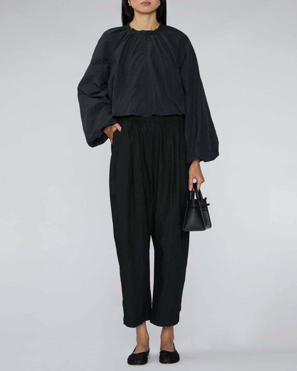 SEA Willow Wrinkled Suiting Bubble Top