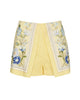SELF PORTRAIT Yellow Floral Linen Shorts