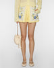 SELF PORTRAIT Yellow Floral Linen Shorts
