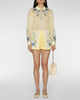 SELF PORTRAIT Yellow Floral Linen Shorts